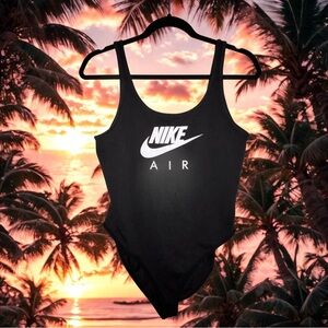 Nike Air Graphic Logo Tank Bodysuit Black - Size Medium